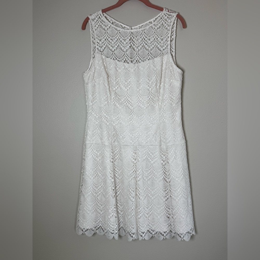 White House Black Market White Lace Wedding Dress